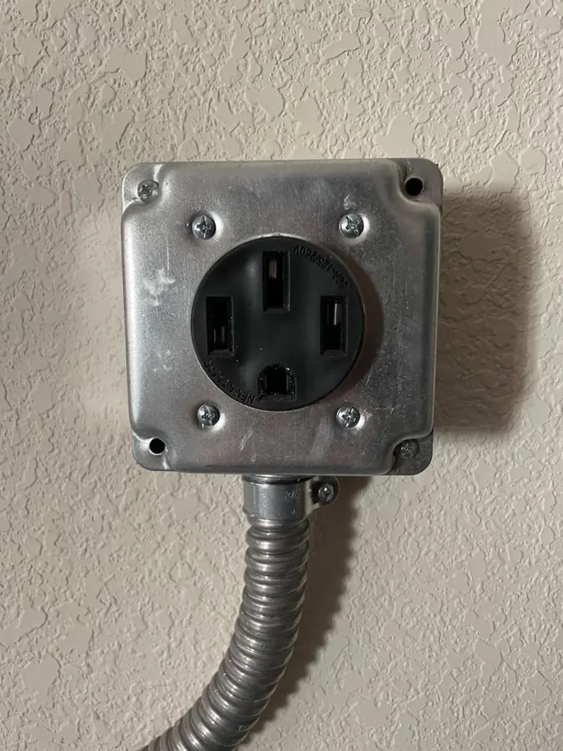 NEMA 14-50 outlet installed for Smart Home Electrical in Uvalde